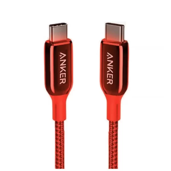 "Anker PowerLine+ III USB-C to USB-C 2.0 Cable 6ft- Red"