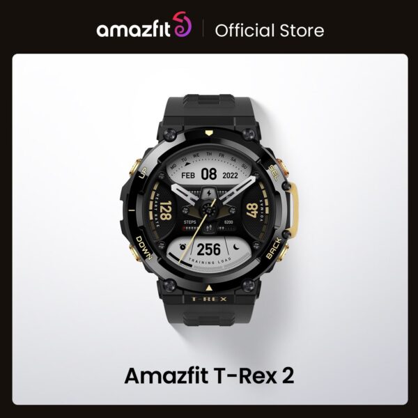 Amazfit T-Rex 2 Smartwatch - Astro Black & Gold