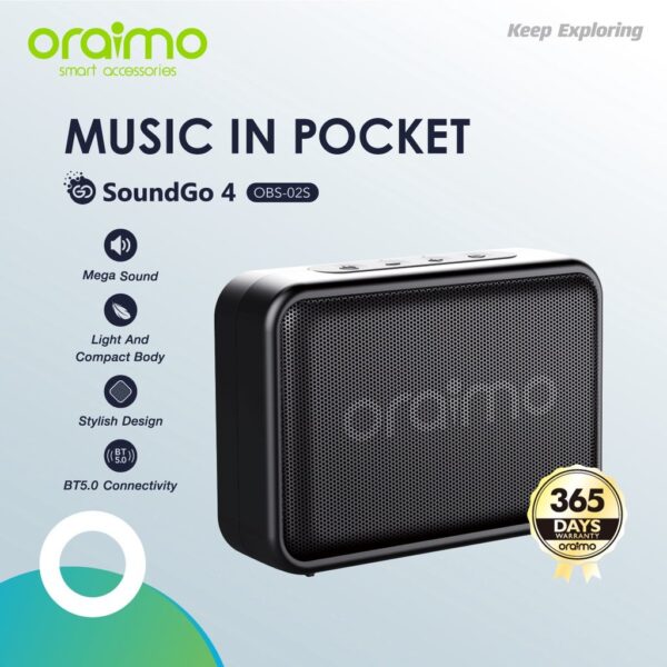 Oraimo OBS-02S SoundGo 4 Portable Speaker (12 Month Warranty)
