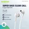 Oraimo OEP-E26 Bass Stereo In Ear Earphone (3 Month Warranty)