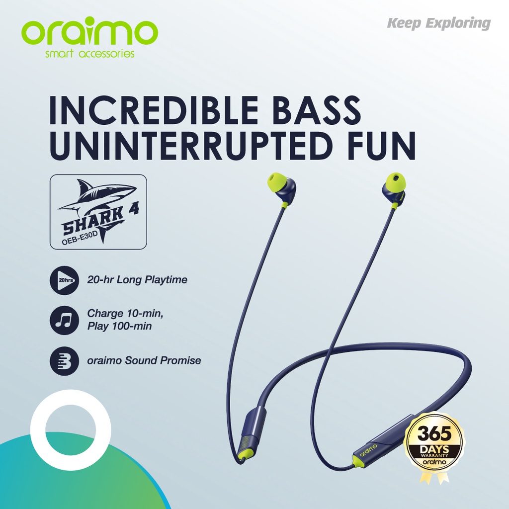 Oraimo Trumpet 3 Pure Bass Earphone Oep E40 (3 Month Warranty) - Extreme  Gadgets