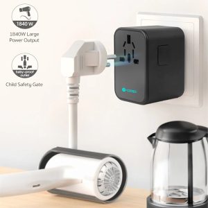 Alternative view of Coteci 65W GaN Universal Travel Adapter