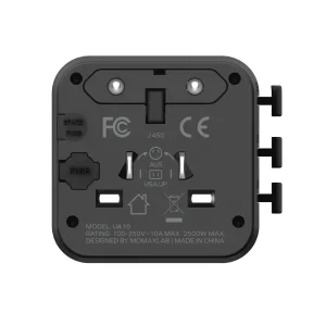 Alternative view of Momax 1-World Universal Travel Charger with Dual AC Output