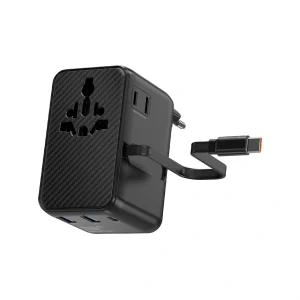 WiWU 70W GaN Global Travel Adapter USB-C PD Fast Charger 7 Ports for 224 Countries