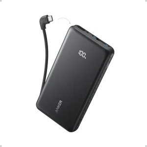 Anker Zolo Power Bank (10K, 22.5W, Built-In USB-C Cable)