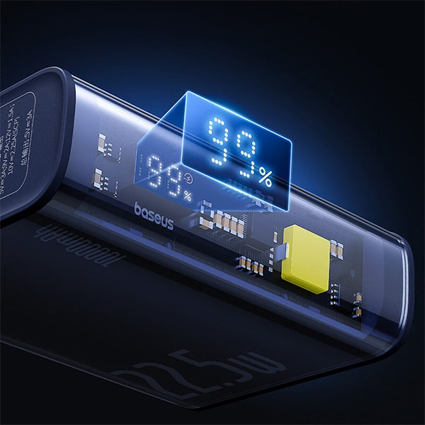 Baseus Semi Transparent 22.5W 20000mAh Digital Display Power Bank PPTSZ20 - Image 3