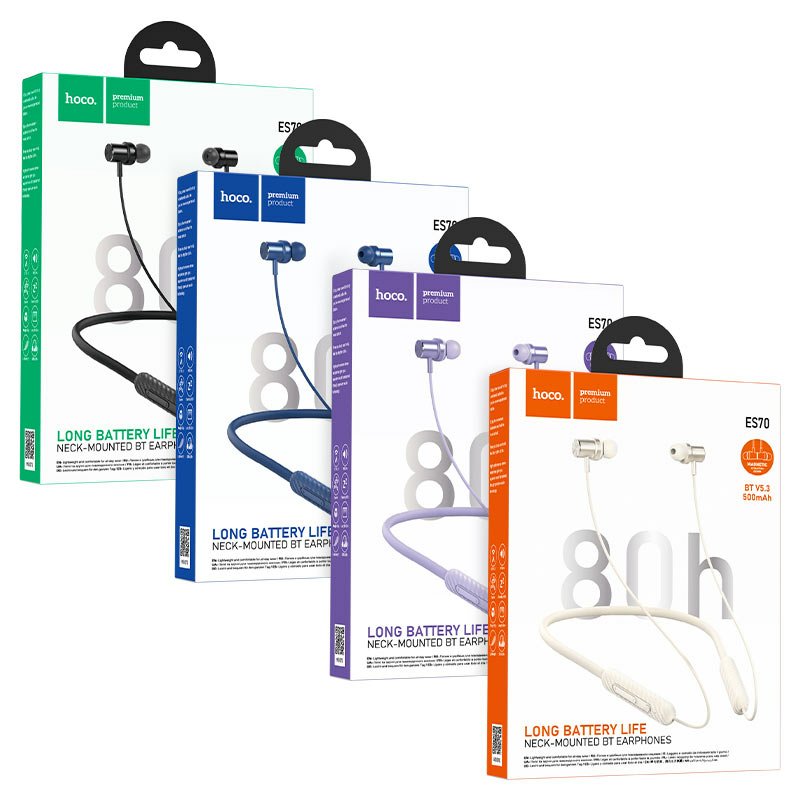 Hoco ES70 Armour Bluetooth Wireless Neckband Earphone - Image 7